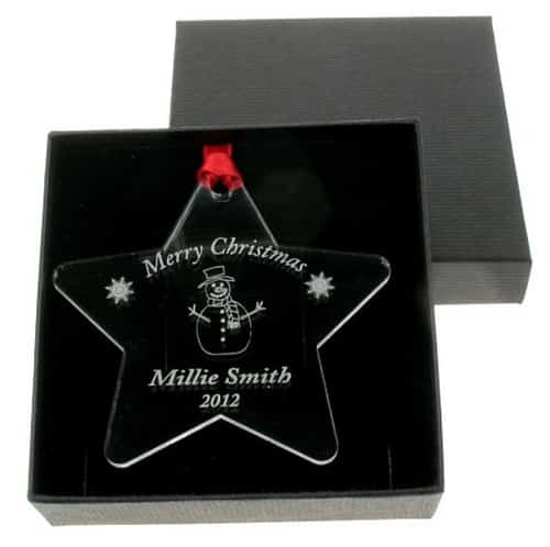 Personalised Christmas Snowman Bauble