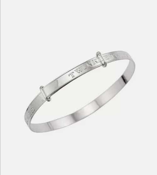 Sterling Silver Baby's Christening Twinkle Little Star bracelet