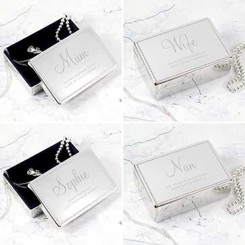 Personalised Rectangular Jewellery Box