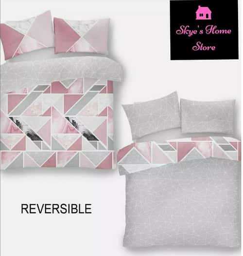 Triangles Marble Pattern Modern Duvet Cover Set Regular price £18.00