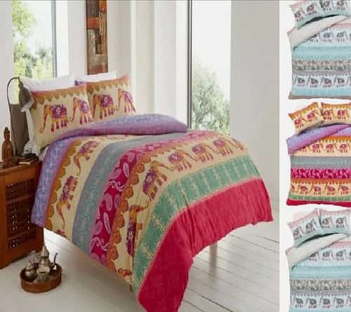 Luxuries ELLY ELEPHANT Printed Reversable Duvet Cover Set