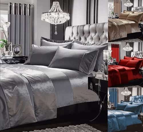 Gran Reno Crushed Velvet Luxury Designer Duvet Set