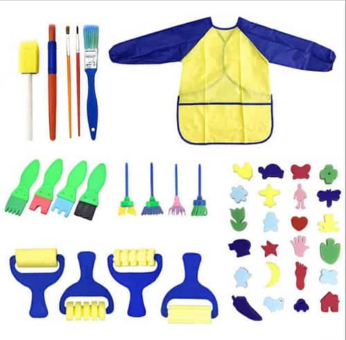42 pcs Kids Paint Brushes Sponge Painting Brush Tool Set