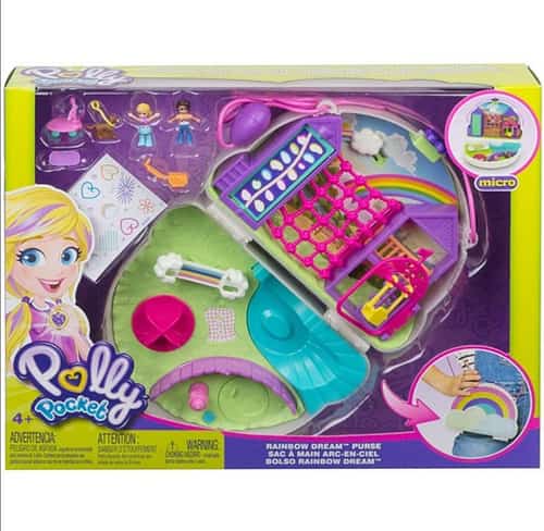 OFFICIAL POLLY POCKET RAINBOW DREAM PURSE PLAY SET