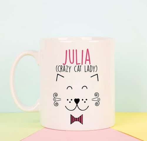 Crazy Cat Lady Personalised Mug