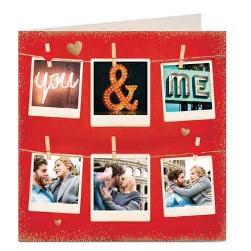 Personalised Valentine's Photo Card - You & Me - £2.79!