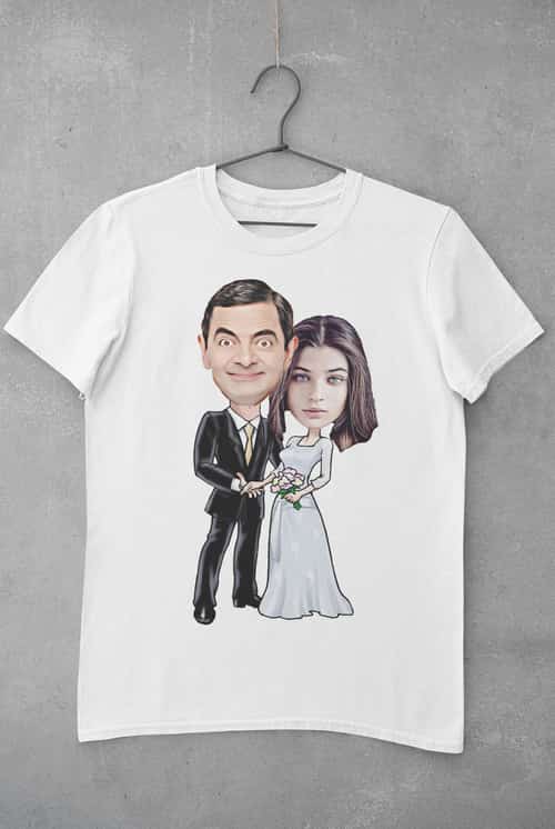 Wedding | Characters Caricature Personalised T-shirt | IBrand