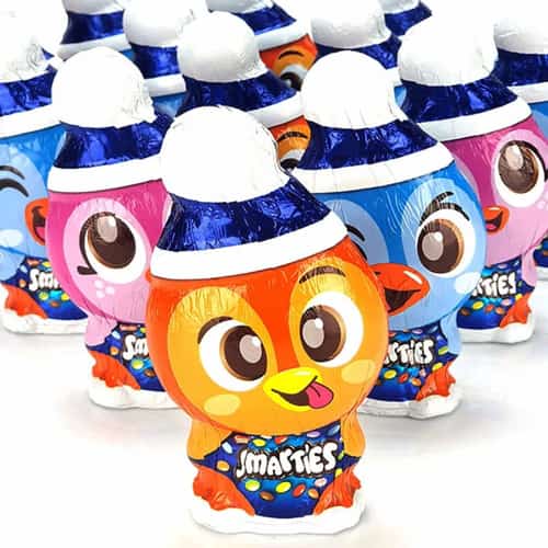 15 X HOLLOW MILK CHOCOLATE PENGUINS 94G FIGURES CONTAINING MINI SMARTIES Free Postage