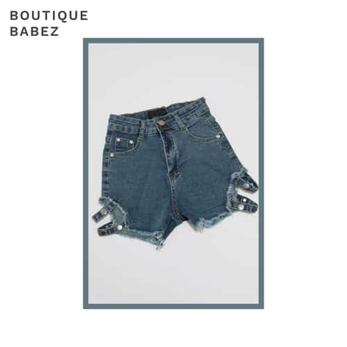 Denim Distressed High Waisted Shorts £21.99