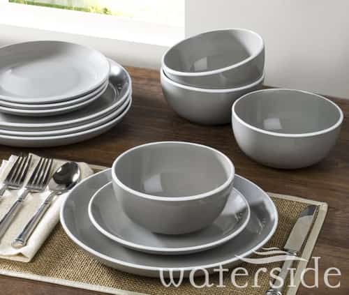 12PC HALO DINNER SET GREY Free Postage