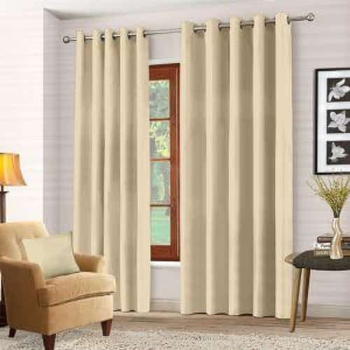 Blackout Eyelet Curtains - Cream