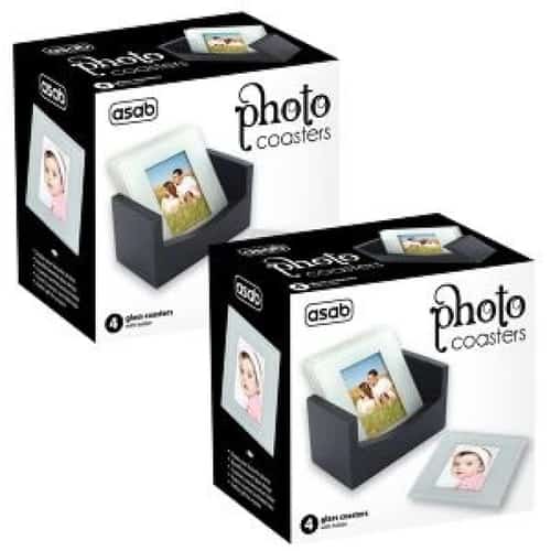 2X 4Pc Glass Photo Coaster Set Free Postage