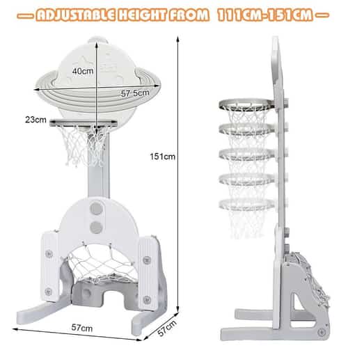 3 in 1 Adjustable Basketball Stand, Football Goal and Golf Net Free Postage