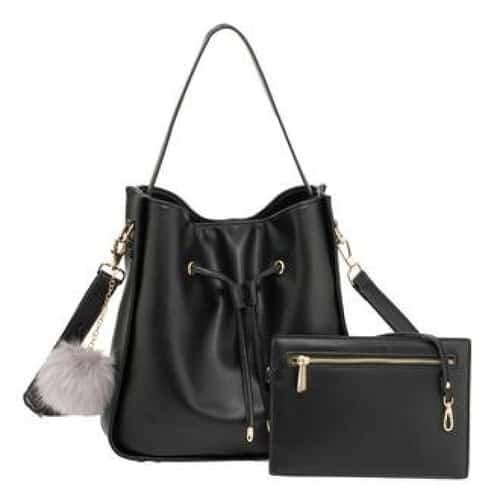 Drawstring Tote Bag With Pouch
