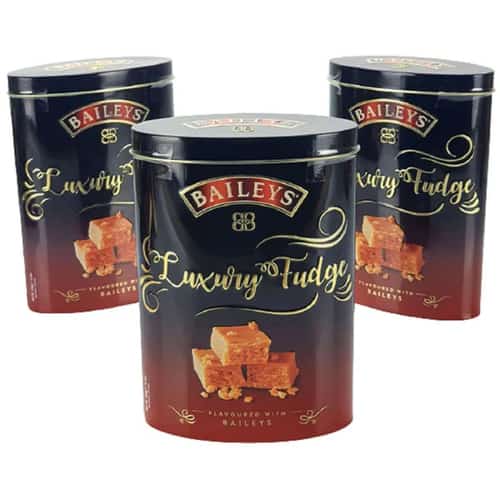 3 X BAILEY’S LUXURY FUDGE 250G GIFT TINS Free Postage
