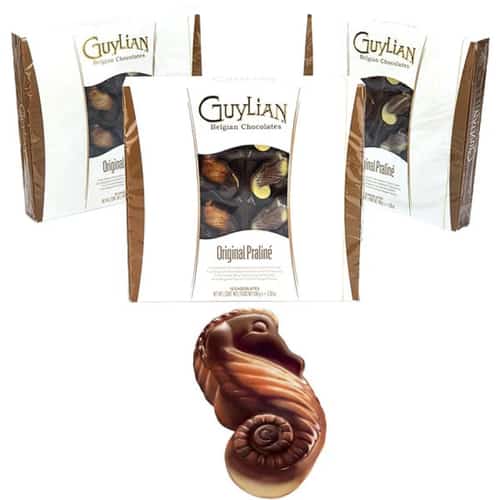 3 X GUYLIAN BELGIAN CHOCOLATE SEA HORSES ORIGINAL PRALINE COLLECTION 168G GIFT BOXES Free Postage