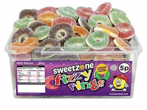 FIZZY RINGS (SWEETZONE) 120 COUNT FREE POSTAGE