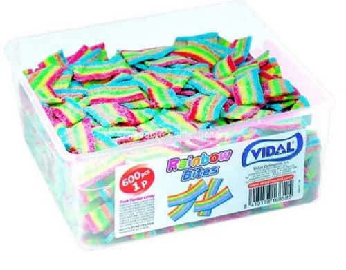 FIZZY RAINBOW BITES (VIDAL) 600 UNITS Free Postage