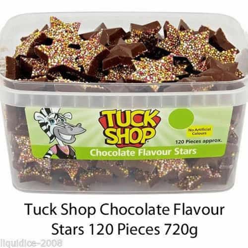 CHOCOLATE FLAVOUR STARS TUB Free Postage