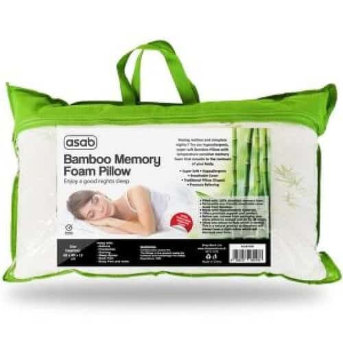 Bamboo Memory Foam Pillow Free Postage