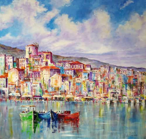 Greece   Skiathos Town Print