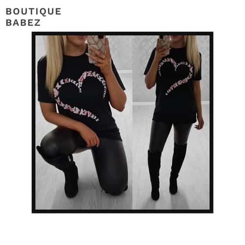 Oversized Erin Butterfly Tee - Black £14.99