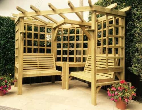 Clementine Corner 4-Seat Garden Arbour – (CR101)