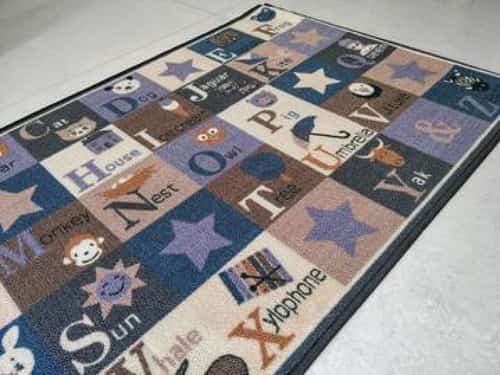 Alphabets Grey Are Rug
