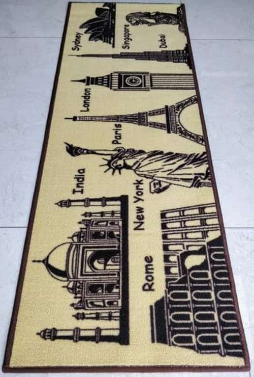 World Theme Polyester Area Rug