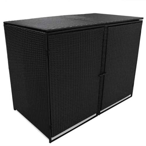 Double wheelie bin shed
