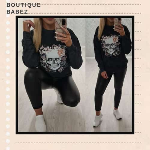 Skull Acid Wash Sweater £21.99