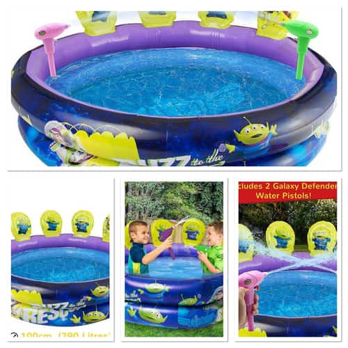 Toy Story 4 Inflatable Paddling Pool + Target Shooting +2 Water Guns