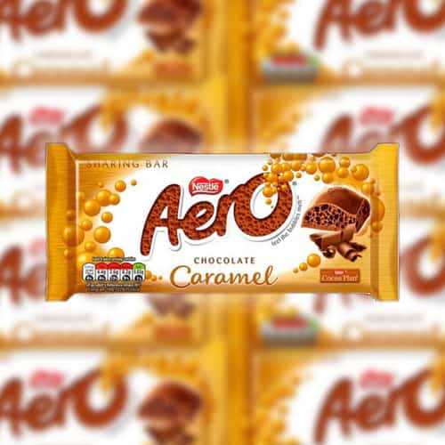 15 X NESTLE AERO CARAMEL CHOCOLATE 90G SHARING BARS