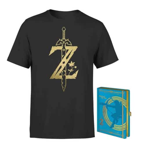 SAVE - Nintendo Legend Of Zelda Tee & Notepad Bundle