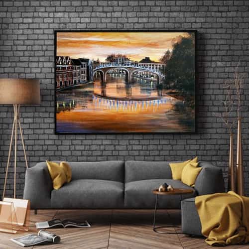 SUNSET OVER ETON - original canvas giclee limited edition print £55