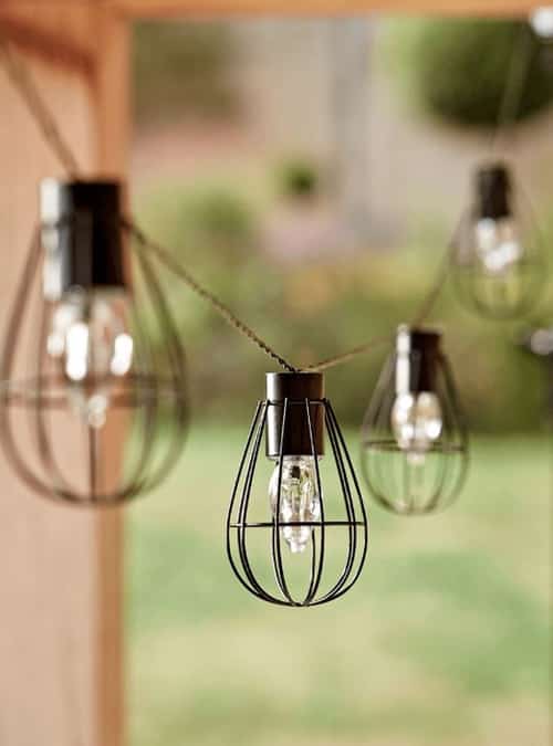 NEW Solar Teardrop Cage Festoon Lights - £25.00!