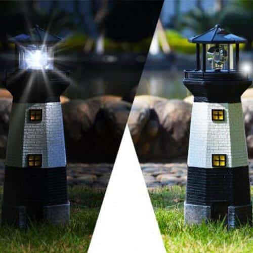 SALE - SOLAR POWER LIGHTHOUSE ROTATING LED GARDEN LIGHT Free Postage