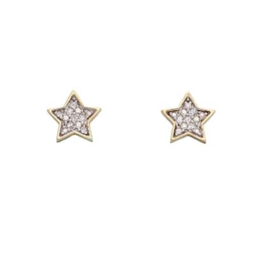Diamond Star Stud Earrings