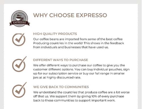 Why choose Expresso?