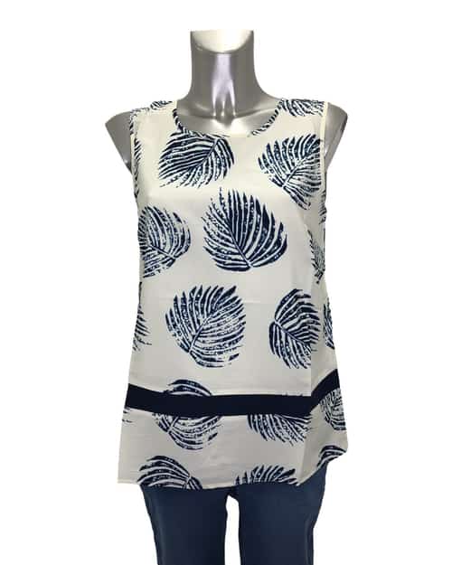 Palm Print Vest Top