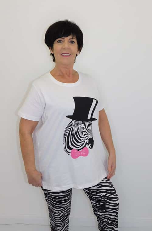 Plus Size Ladies Pyjama Set Zebra