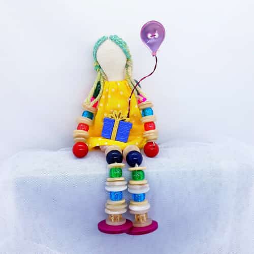 LET'S CELEBRATE button doll sewing/craft kit - 20% discount available