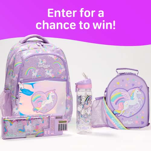 WIN this Smiggle Back to School Lilac Unicorn Bundle
