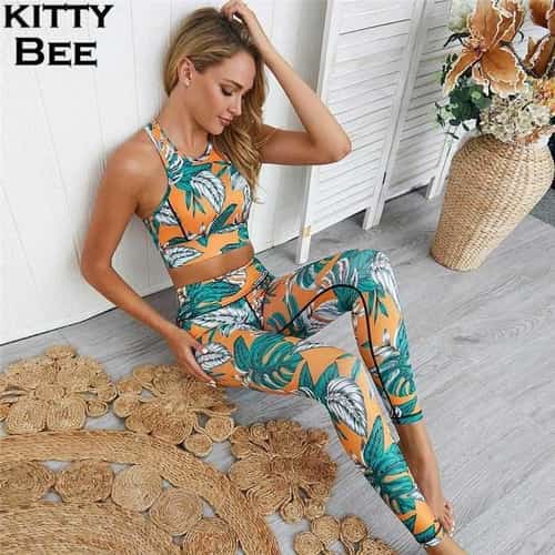 Yoga Set Gym Clothing High Waist Sport Suit Women Tracksuit 2 Piece Set Women Fitness Sport