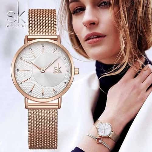 Women Watch Top Brand Luxury Rose Gold Women Bracelet Watch