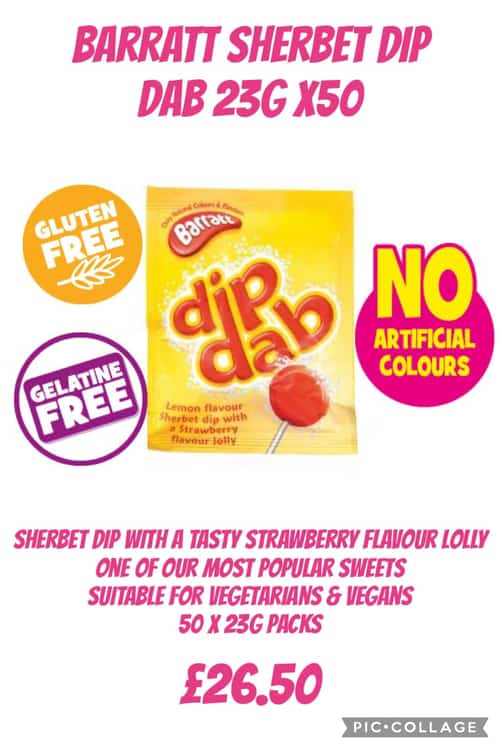 Barratt Sherbet Dip Dab 23g x50