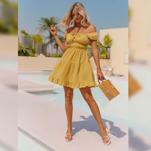 European And American Slim Sweet Temperament Dress