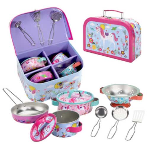 Unicorn Metal Kitchenware Set with Carry Case - 10 Pcs