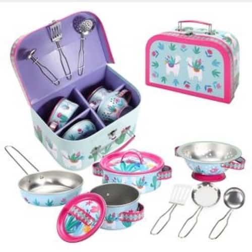 Llama Metal Kitchenware Set with Carry Case- 10 Pcs