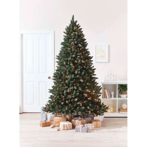 SAVE 25% - 7.5ft Glitter Tipped Pre-lit Premium Christmas Tree!